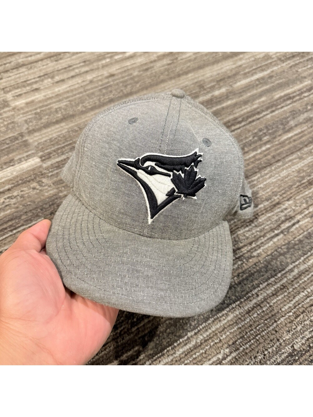 Toronto Blue Jays Baseball Cap Hat Grey Size 73/8 New Era Men’s